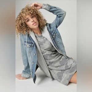 NWT Lucky Brand Woman’s Cloud Jersey Crew Camo Dress